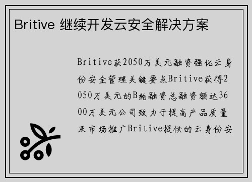 Britive 继续开发云安全解决方案 