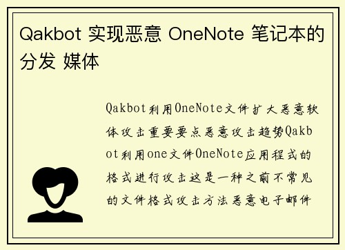 Qakbot 实现恶意 OneNote 笔记本的分发 媒体